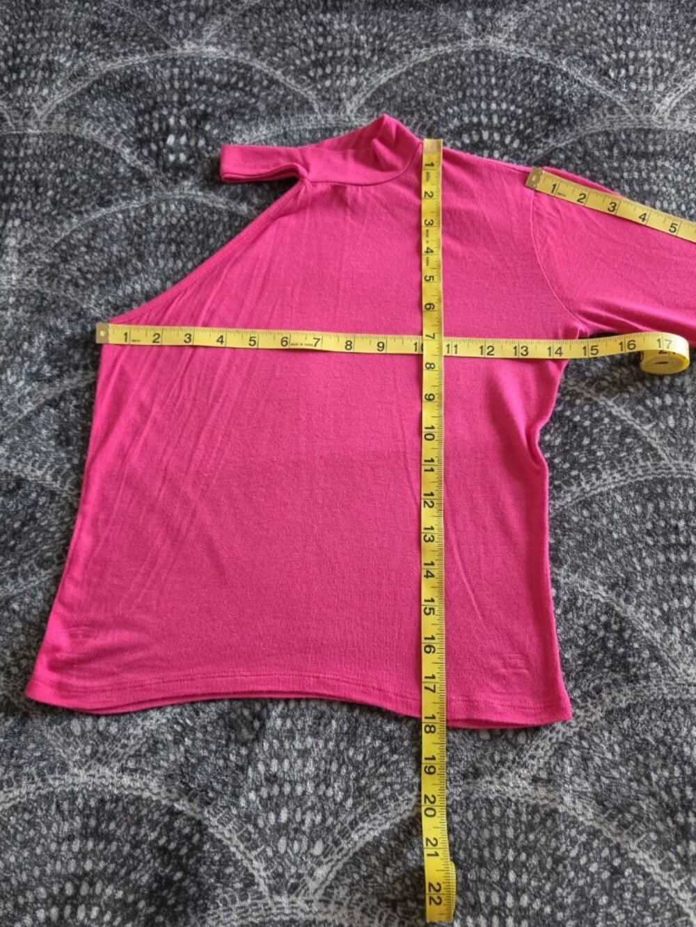 Heiny Collection Pink Mock Neck Asymmetrical Long Sleeve Knit Top Size S - Picture 5 of 5